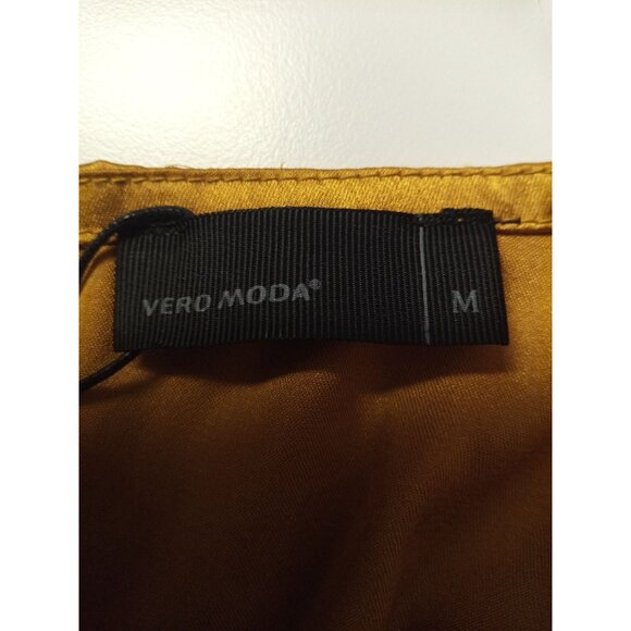 NWT Vero Moda Yellow Gold Mini Shift Dress Size Medium - Picture 5 of 6